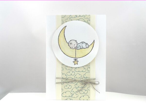 Karte zur Geburt -Baby Mond-