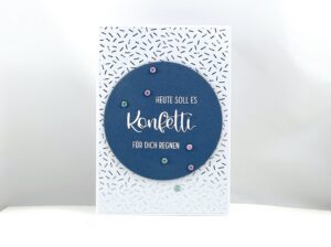 Grußkarte -Konfetti Regen-