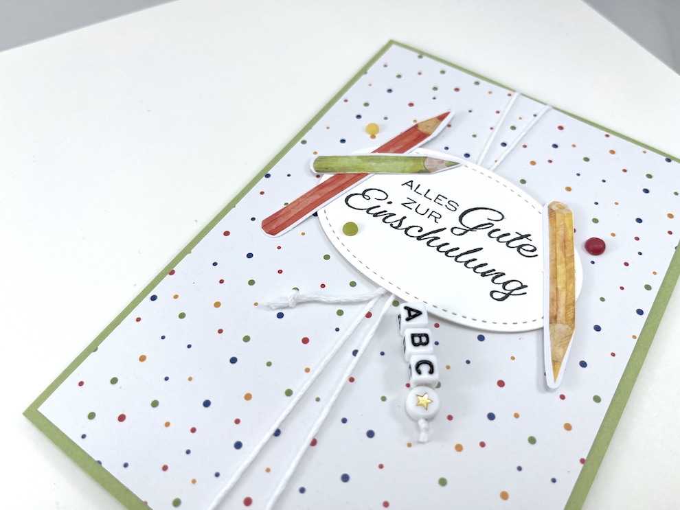 Grußkarte zur Einschulung -Stifte- – Bild 2