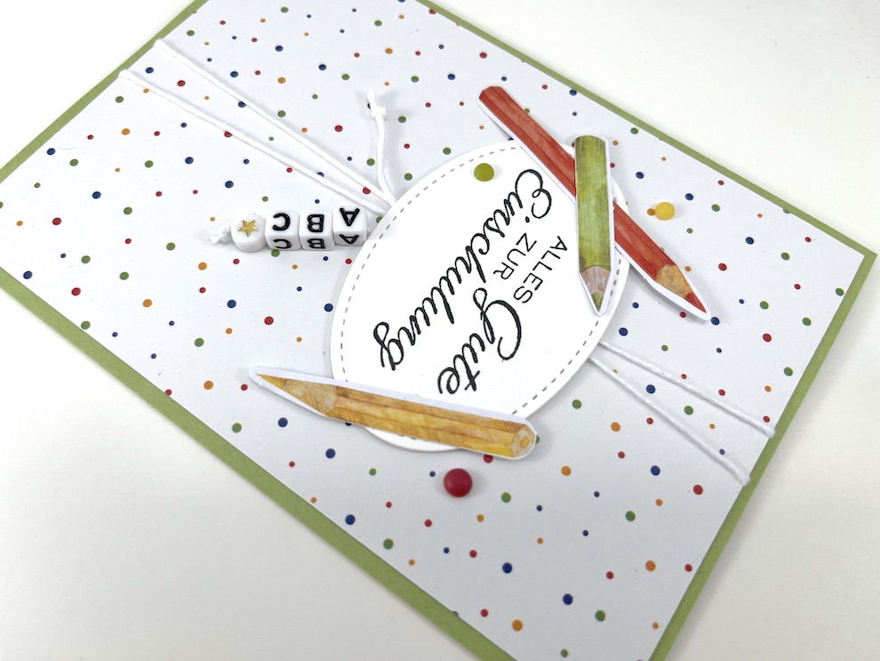 Grußkarte zur Einschulung -Stifte- – Bild 3