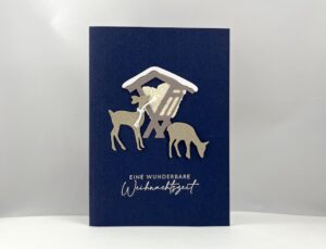 Weihnachtskarte -Futterkrippe-