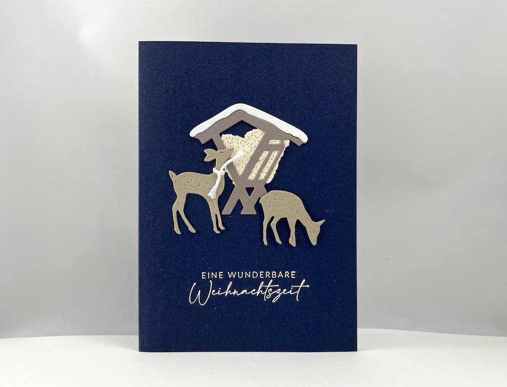 Weihnachtskarte -Futterkrippe-