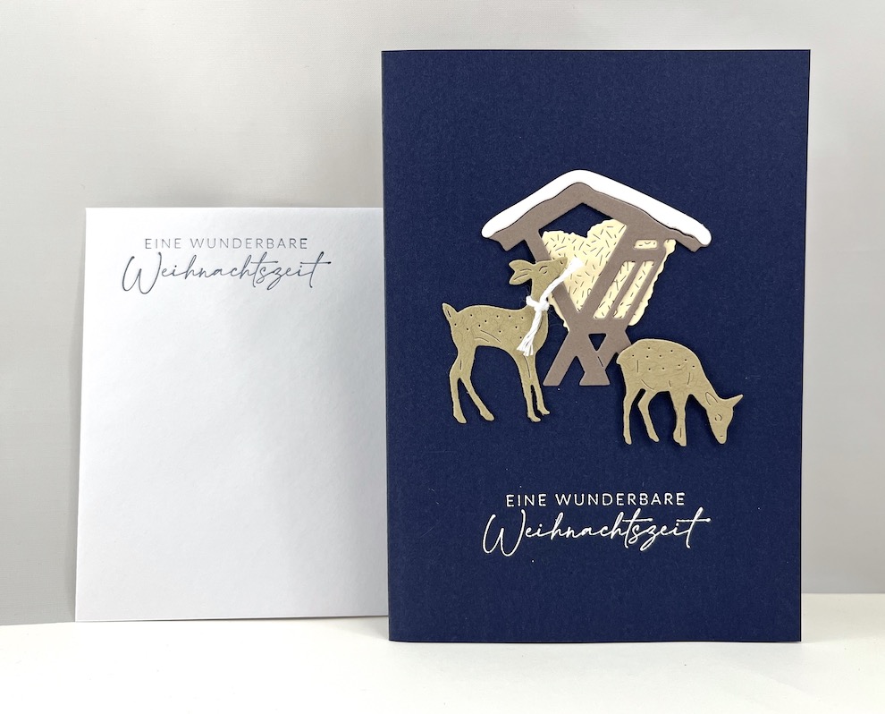 Weihnachtskarte -Futterkrippe- – Bild 3