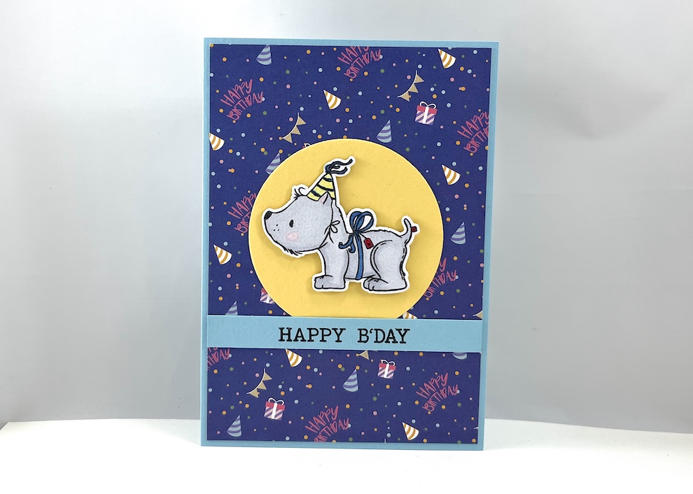 Karte zum Geburtstag -Welpe-