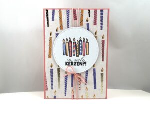 Karte zum Geburtstag -Kerzen-