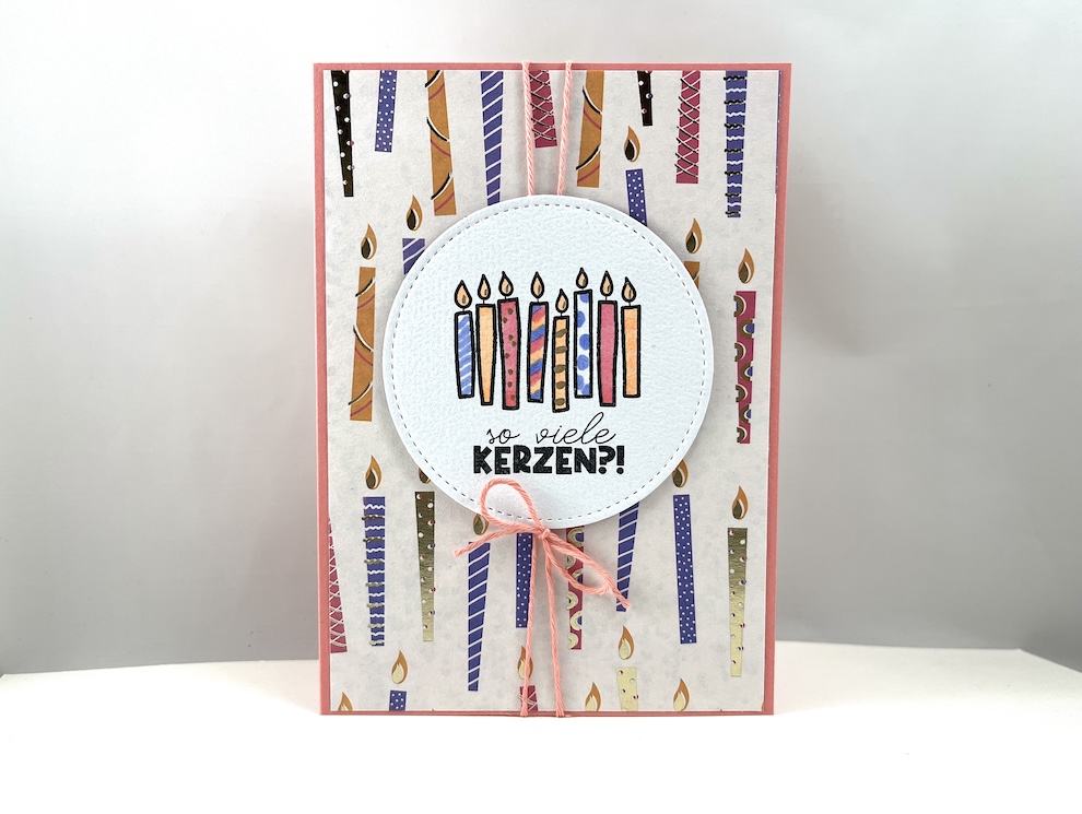 Karte zum Geburtstag -Kerzen-