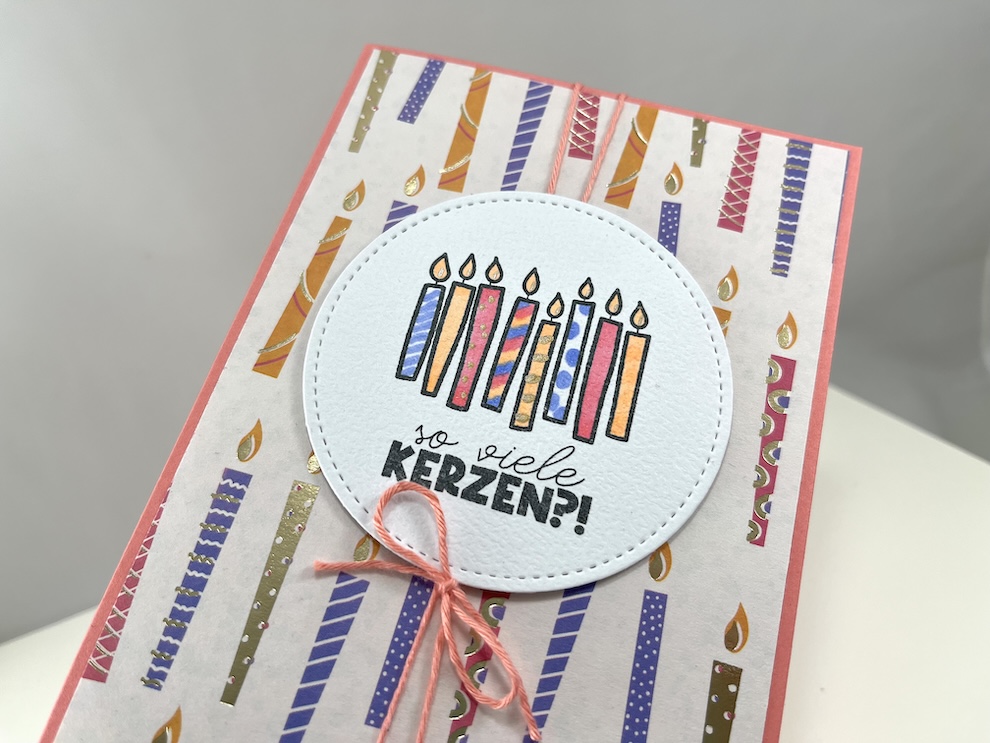 Karte zum Geburtstag -Kerzen- – Bild 3