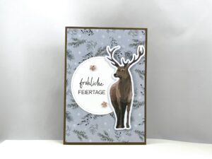 Weihnachtskarte -Hirsch-
