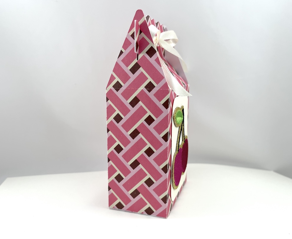 Geschenkverpackung „Kirschen“ – liebevolle Verpackung für kleine Geschenke | 14 x 7,3 x 4,6 cm – Bild 2