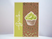 Geburtstagskarte Cupcake Limette Bild 1