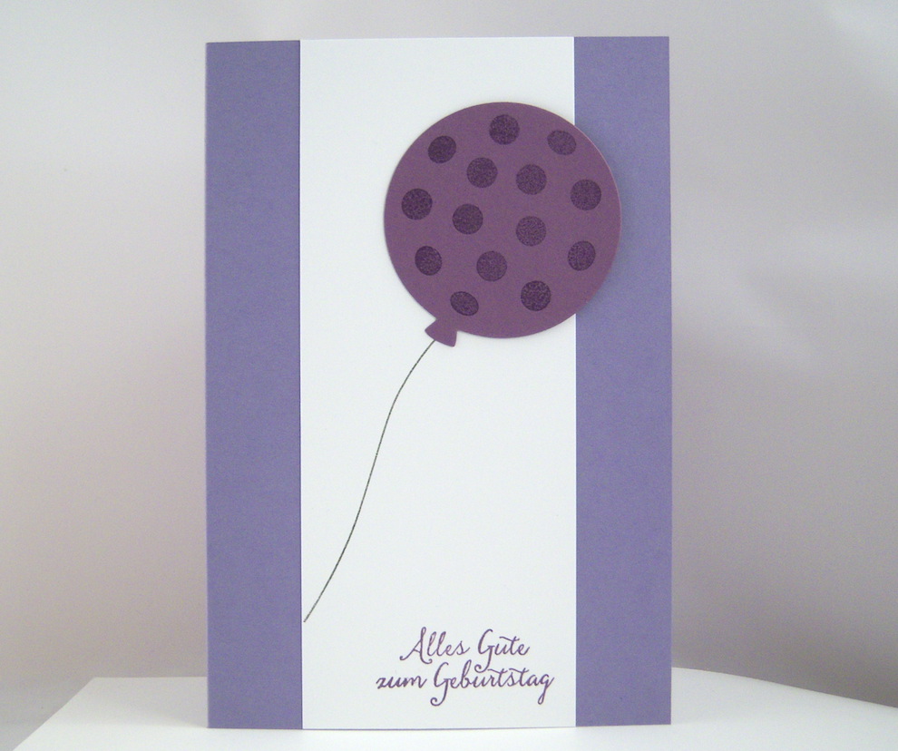 Geburtstag - Geburtstagskarte -Luftballon mit Punkten- Bild 1