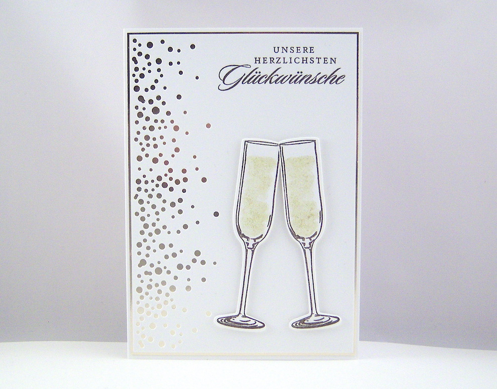 Sonstiges, Hochzeit - Glückwunschkarte Champagner Gläser Bild 1