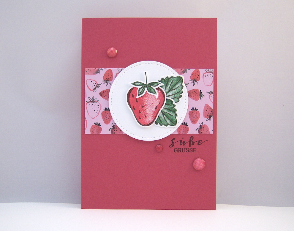 Geburtstag - Grußkarte Erdbeere Bild 1