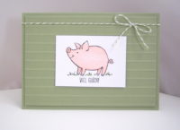 Grußkarte Viel Glück Schweinchen Bild 1