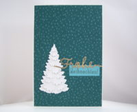 Weihnachtskarte weißer Tannenbaum Bild 1