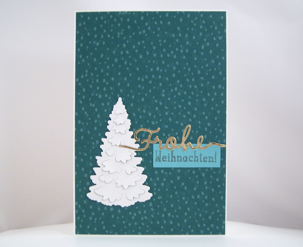 Weihnachten - Weihnachtskarte weißer Tannenbaum Bild 1