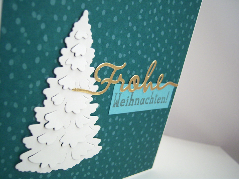 Weihnachtskarte weißer Tannenbaum Bild 2