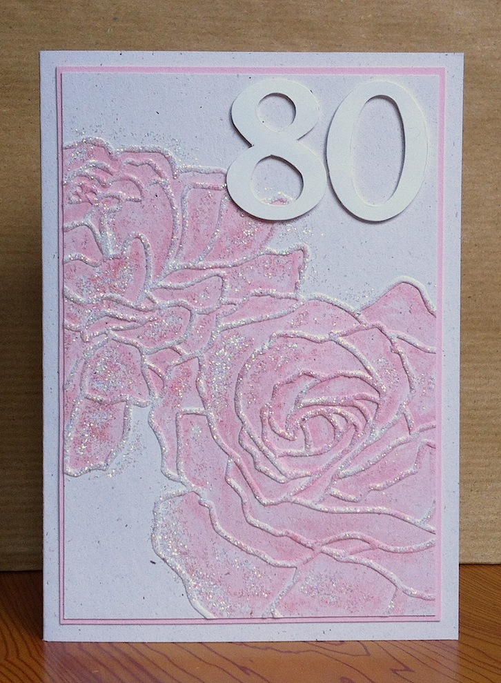 Geburtstag - Geburtstagskarte 80ter Geburtstag Rosen