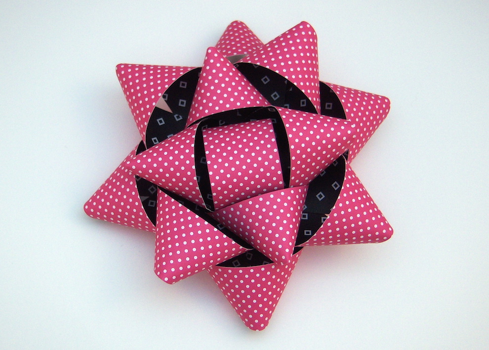 Verpackungen - Geschenkschleife pink 13cm