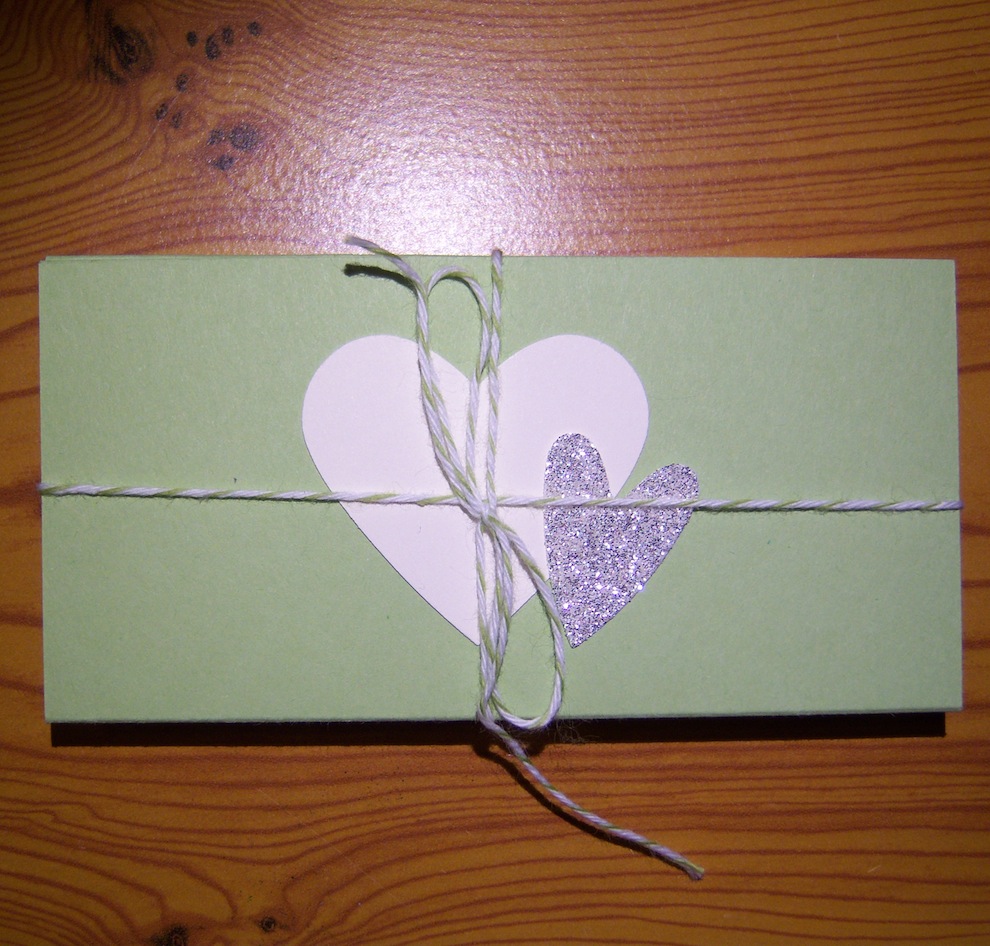 Valentinstag, Verpackungen - Verpackung zum Valentinstag grün 1
